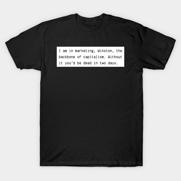 marketing schmidt style T-Shirt by Toad House Pixels